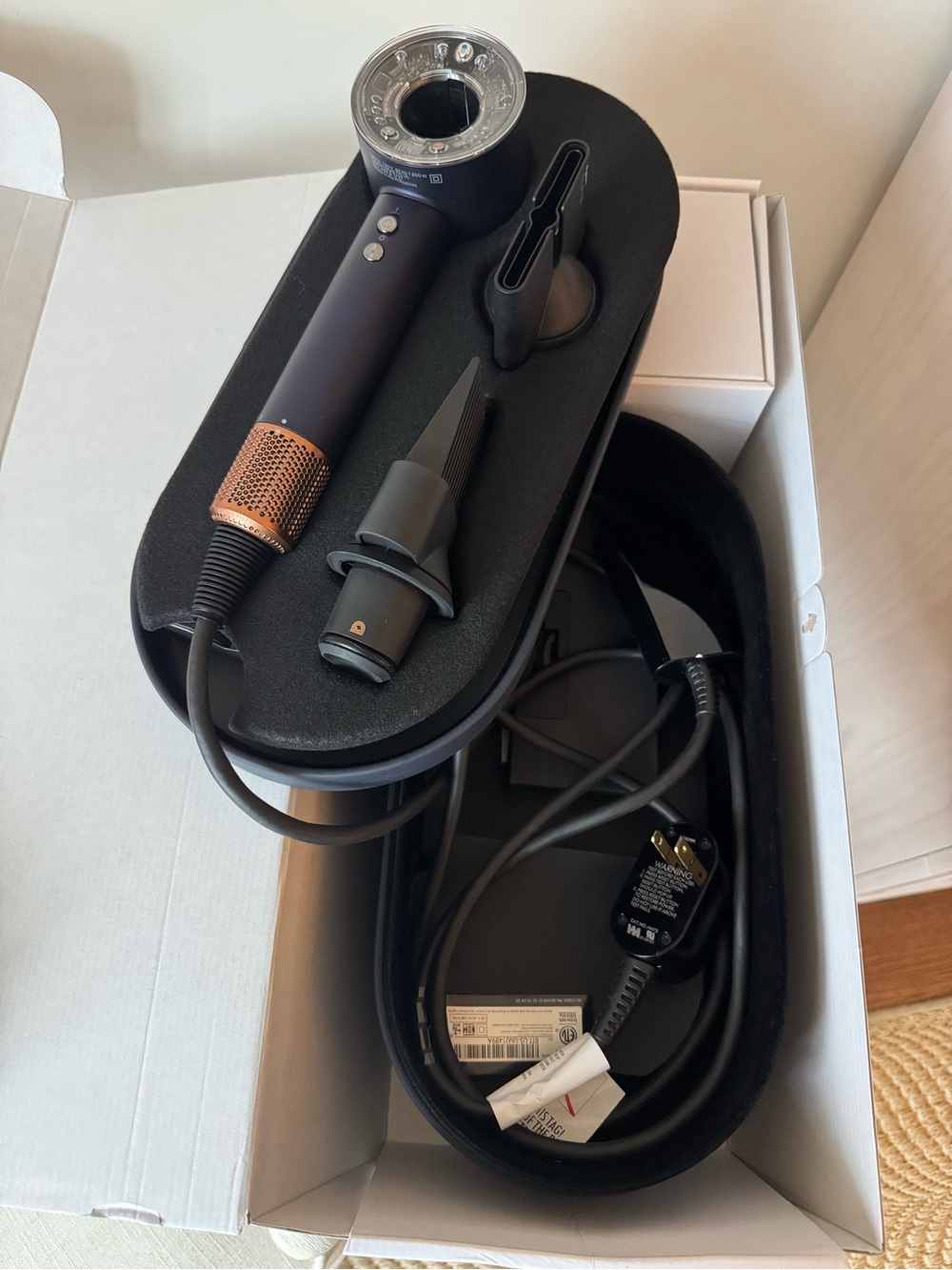 Dyson Supersonic Nural Hair Dryer Prussian blue/Copper opened box but brand new - Picture 3 of 7